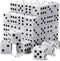 Rerdeim 60 Pieces Standard Dice, 16mm Bulk White Opaque Black Pips Six