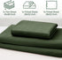 Yvrcen 3-Piece Set Olive Green Toddler Sheets, Green Sheet for Toddler, Soft Microfiber Bed Sheets for Kids Bed