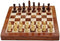Wooden Magnetic Chess Board Set, 7" Folding Game for Adults & Kids, Portable Travel Chess
