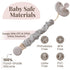 Muslin Cotton Pacifier Clips - Metal-Free, Lightweight and Secure Pacifier Holder for Babies (Cloud Rve) - Mila & Lulu