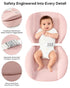 Table,28"X16",Pink Baby Changing Pad with Waterproof & Wipe-Clean, Non-Slip PU Diaper Changing Pad, Adjustable Safety