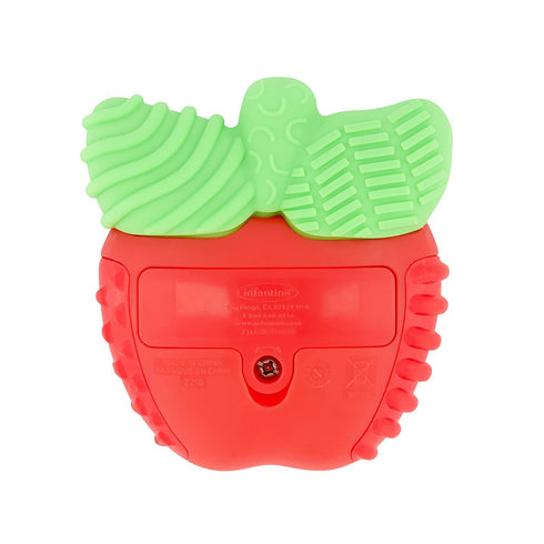 Infantino Lil' Nibbles Vibrating Apple Baby Teether, Sensory Exploration and Teething Relief with Soothing Vibrations