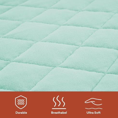 (2-Pack), 52x28'' Quilted Crib Mattress Protector Soft Toddler Mattress Pad Cover, Fits Standard Baby Crib Mattress