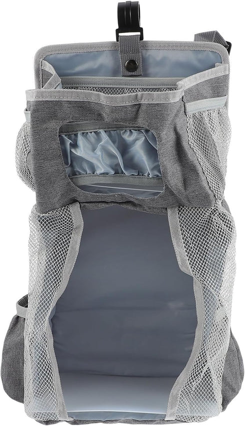 Large Gray Snowflake Hanging Diapers Bag and Crib Diaper Stacker, Nursery Hanging
