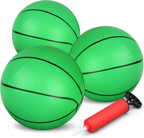 Dilabnba 7" Mini Rubber Replacement Basketballs for Hoop/Pool, Soft Beach Bouncy Ball Sports Party Game