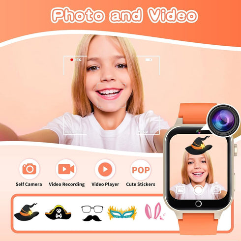 Cosjoype Kids Smart Watch Gift for Girls Age 3-12, 26 Games HD Touch Screen Kids Watches with Video Camera