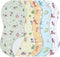 SmoothNovelty 5 Pack Watercolor Dragon Pattern Baby Burp Cloths Soft Absorbent Burping