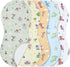 SmoothNovelty 5 Pack Watercolor Dragon Pattern Baby Burp Cloths Soft Absorbent Burping