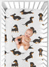 Sweet Jojo Designs Fitted Baby Crib Sheets (Dachshund Puppy Dog) for Boys or Girls, Infant Nursery, Toddler Room