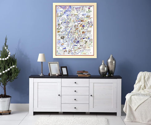 1000 Piece Jigsaw Puzzle - Comical Map of Scotland Artwork by Tim Bulmer - Colorful 66cm X 50cm Funny Jigsaw Puzzles
