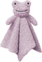 Baby Purple Frog Soft Stuffed Animal Security Blanket, Plush Frog Lovey, Cuddly Newborn Snuggle Blankie, 14"