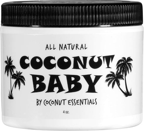 Coconut Essentials Coconut Baby Oil, Natural & Organic Moisturizer for Newborn Sensitive Skin, 4 fl oz