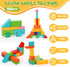 Libima 100 Pcs Wood Building Blocks for Toddlers 2-4 Years, Wooden Building Set with Storage Container, Preschool