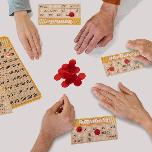 Vintage Tombola Bingo Game - Russian Lotto with Numbers 1-90 for Lottery, for up to 24 Players