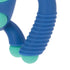 Nuby Geo Zoos Massaging Teether - Baby Teething Toy - Soft Easy Grip for 3+ Months - Blue Gorilla