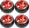 RC Wheel Tire, 4Pcs Aluminum Alloy Spare Parts for ini-Q Mini-D/Wltoys K969 1/28 RC Car, Red