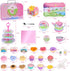 Set 3-5,53PCS Set 3-6 Tea Party for Toddles Musical Kids Tea for Little Girls with Dessert,Cookies,Doughnut,Cake,Cake