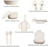 The SMPL Store 13 Set- SMPL Premium pc Baby Led Weaning Silicone Eating Utensils Essentials Minimalist Plate Bowl