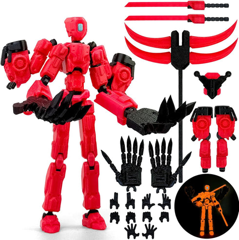 Aesinos T13 Assembly Completed Action Figure, T13 Multi-Jointed Movable Robot Action Figure Set,Collectors