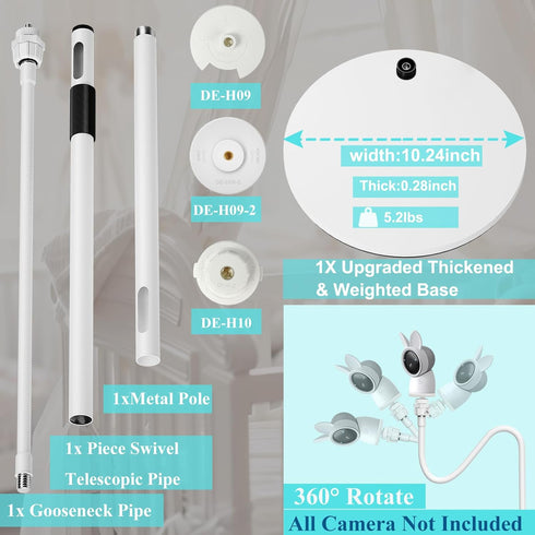 Derebir 2K A4 /1M/3QM/P2Q/B2/P2F (62.2 inch) Upgraded Floor Baby Monitor Mount Stand Compatible with ARENTI Alnanny