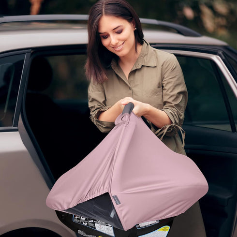 Summer 2-in-1 liuliuby Baby Car Seat Cover | Breathable Carseat Sun Shade & Mosquito Net | UV Protection Lightweight