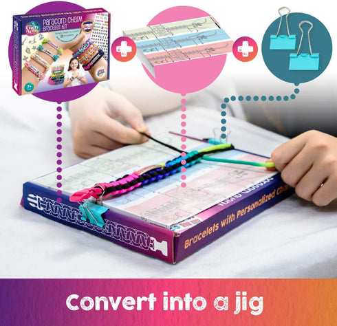 Paracord Bracelet Making Kit with Charms, Art & Craft Gift for Girls Age 8-14, Make Your Own Friendship Jewelry