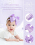 jollybows 20pcs Baby Girls Grosgrain Ribbon Hair Bows Headbands, 6" Elastic Hair Accessories (Multicoloured)