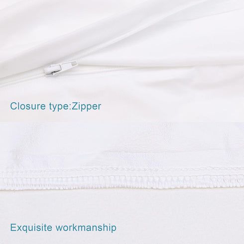 NTBAY 4 Pack Zippered Waterproof Toddler Pillow Protectors, Super Soft Quiet Zip Baby Pillow Cases, 13x18 Inches