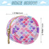 PYBUG Scallop Shape Round Pacifier Storage Case, Polyester & TPU Lined with Hook Buckle, Pacifier Container Box