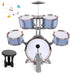 M SANMERSEN Kids Jazz Drum Set - 5 Drums with Stool -