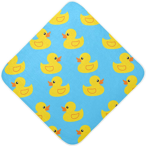 Nesatuwa Yellow Rubber Ducks Baby Hooded Towel,Soft Absorbent Muslin Cotton Baby Bath Towels