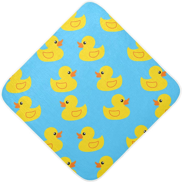Nesatuwa Yellow Rubber Ducks Baby Hooded Towel,Soft Absorbent Muslin Cotton Baby Bath Towels