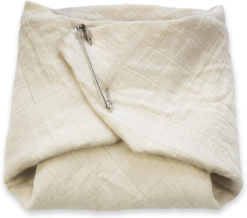 OsoCozy 100% 6 Pack. 6-12 Organic Muslin Flat Cloth Diapers - Made of Ecologically Friendly, Soft, Absorbent, Double