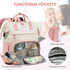 Backpack, Backpack LOVEVOOK Diaper Bag Baby Bag with Changing Station, Large Diaper for Moms Dads, Waterproof Leather