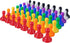 Zonon 64 Pcs Multicolor Plastic Pawn Chess Pieces, 1 Inch Tabletop Bulk