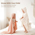 2-Pack 100% Floral,32" 32") Konssy Muslin Hooded Baby Towels, Cotton, Ultra-Soft & Absorbent Baby Bath Towels with Hood