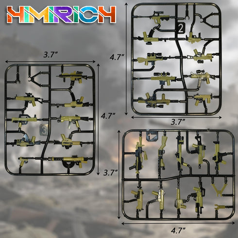 Pack, Set 33 WW2 Military Weapons Military Toy Gun for Classic Building Blocks, Pieces Army Accessory Combination