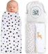 Baby Sparrow BabySparrow Muslin Swaddle Blankets 3-Pack Brown Deer 47x47 Cotton Baby Swaddles for