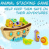 Board Games for Kids & Adults, Noah's Ark Wooden Balance Stacking Toys, Team Building Blocks STEM Toy, Fine Motor