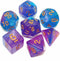 DND Blue Purple Glitter Dice Set for Dungeon and Dragons, D&D RPG Table Games, Polyhedral Dice