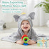 2-Pack Set (0-5 HECCEI Toddler Hooded Bath Towels Dinosaur & Elephant Large Plush Baby Bath Wraps Fun Animal Beach