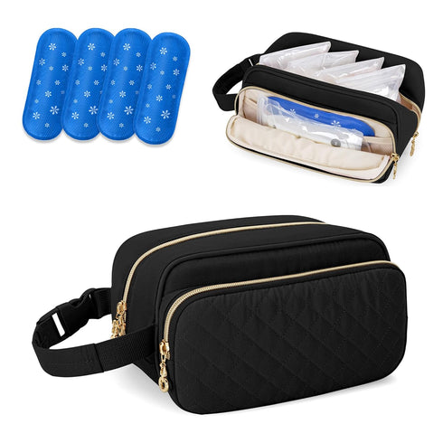 Damero Breastmilk Cooler Bag with 4 Ice Packs, Breast Milk Cooler Travel