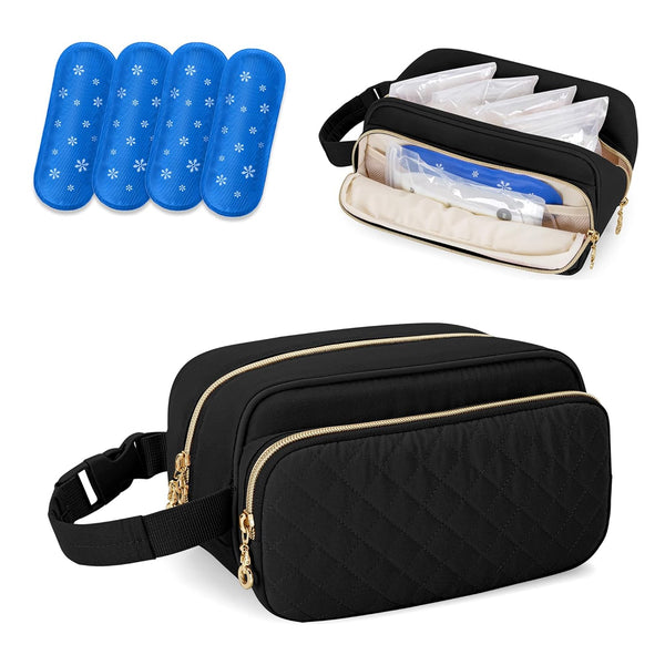 Damero Breastmilk Cooler Bag with 4 Ice Packs, Breast Milk Cooler Travel
