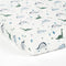 Lush Decor Baby Dinosaurs Roar Soft & Plush Fitted Crib Sheet, Dusty Teal & Gray, 52"x 28" x 9"
