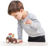 Tender Leaf Toys Timber Taxi - Wooden Log Shaped Push Vehicle with 3 Removeable Characters, Open-Ended Play Toy for