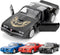 1:36 Pontiac Firebird Toy Car, Diecast Pull Back Model Car, Doors Open, Collection Kids Toy for Ages 3 and Up, Black