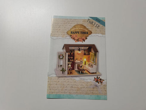 1:24 TuKIIE DIY Miniature Dollhouse Kit, Scale Wooden Mini Doll House Accessories with Furniture for Kids Teens