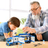 City Police Mobile Command Center Truck Building Blocks, Mobile Police Unit with Cop Cars, STEM Toy Kit
