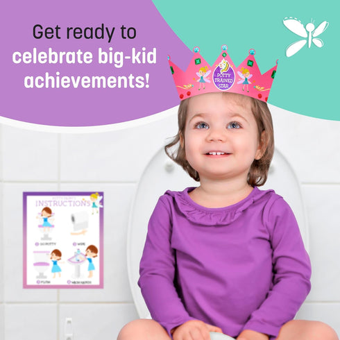 Potty Training Chart for Toddlers Girls, Unicorn Design - 4 Week Sticker Reward Chart with 213 Stickers