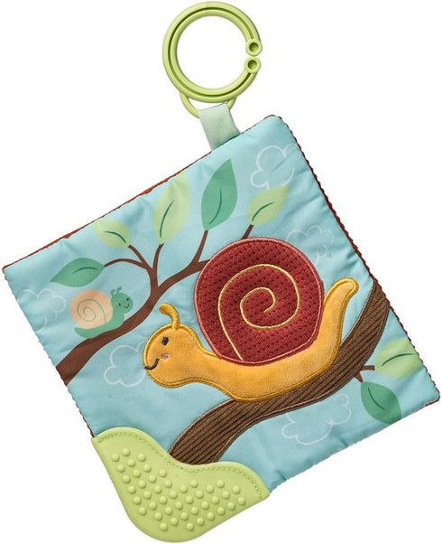 Mary Meyer Crinkle Teether Toy with Baby Paper and Squeaker, 6 x 6-Inches, Skippy Snail